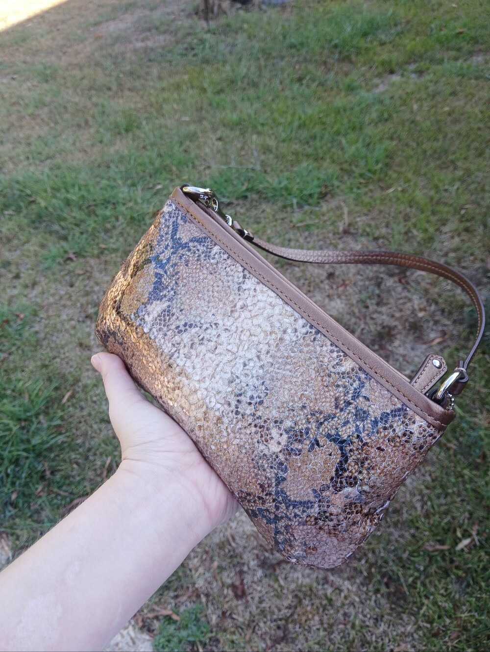 Coach Python and Sequin Print Mini Bag - Picture 3 of 5